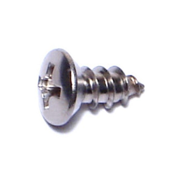 Midwest Fastener Sheet Metal Screw, #8 x 3/8 in, 18-8 Stainless Steel Oval Head Phillips Drive, 100 PK 05222 - main